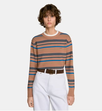 Pull à rayures effet 2-en-1 Sandro