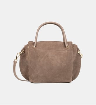 Sac à main Suède Louisa en cuir - Lancaster - Taupe