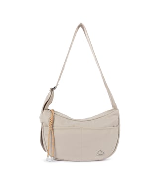 Sac besace Basic Love - Lancaster - Beige fumé