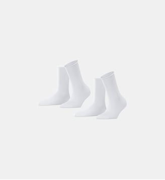 Chaussettes Happy 2-Pack Coton - Falke - Blanc