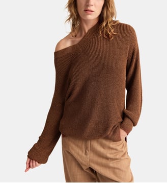 Tricot chester en viscose lurex Momonì