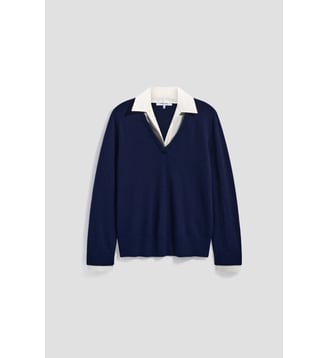 Pull chemise en trompe l'œil - RALE - Gerard Darel - Marine