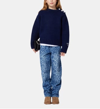 Jean imprimé léopard - Zadig&Voltaire Kids - Bleu