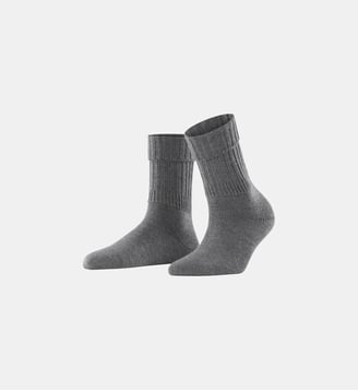 Chaussettes Pour Bottes Striggings Rib Laine Vierge - Falke - Gris clair