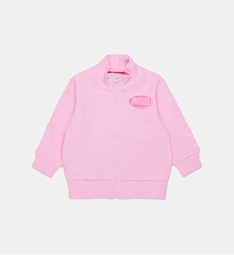 Sweat zippé avec logo - Diesel Kids - Rose