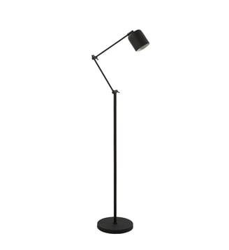 Lampadaire Rijeka - Noir mat - Ø10cm - Light & Living - Noir