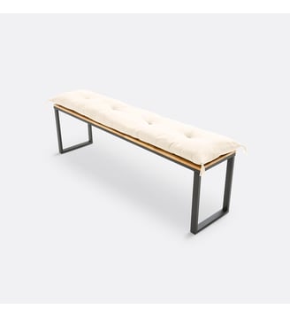 Matelas de banc L160 cm Panama - La Redoute Interieurs - Écru