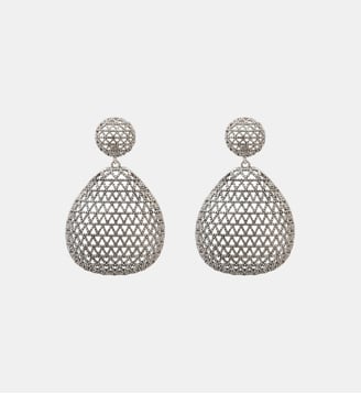 Boucles d'oreilles pendantes percées   - Betty - Satellite - Argenté