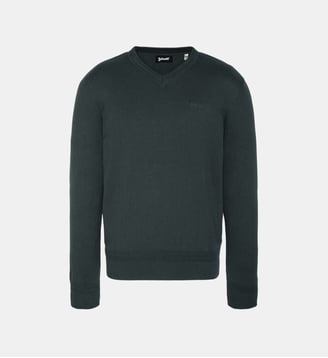 Pull col en V - Schott - Vert