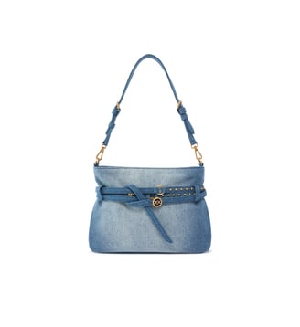 Petit sac porté épaule belt bag mini en denim - Pinko - Multicolore