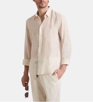 Chemise en ramie unie - Vilebrequin - Brume