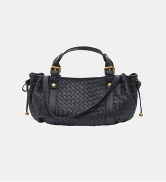 Mini sac à main en cuir tressé – 12H - Gerard Darel - Noir