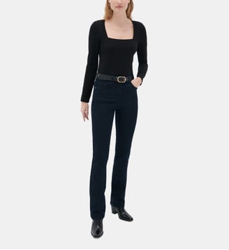 Pantalon prayano - Motif uni - Coupe droite - Caroll - Denim double stone