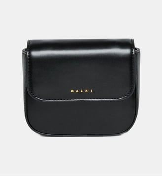 Sac en tissu enduit avec bandoulière - Marni - Noir