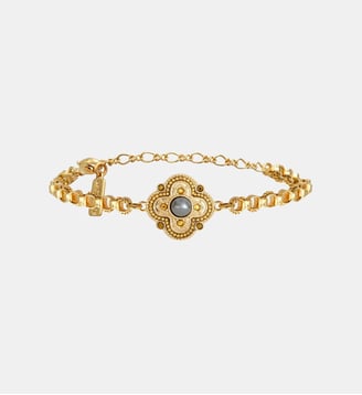 Bracelet chaîne souple ajustable   - Positano - Satellite - Blanc