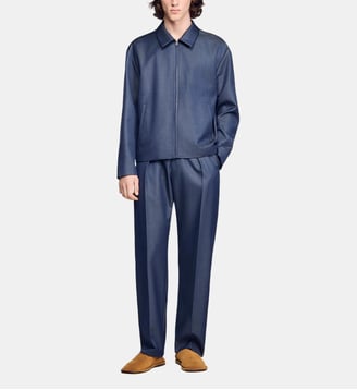Blouson zippé effet denim - Sandro - Denim