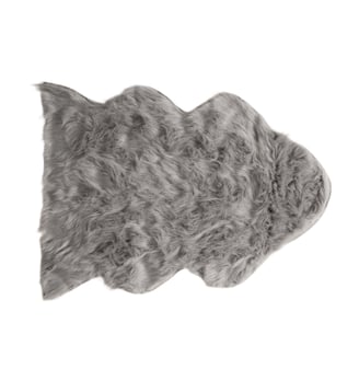 Tapis De Sol  Fausse peau de mouton, toucher ultra doux - Madura - Petit gris