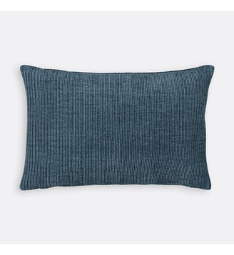 Housse de coussin, 60x40 cm, en velours côtelé - La Redoute Interieurs - Bleu