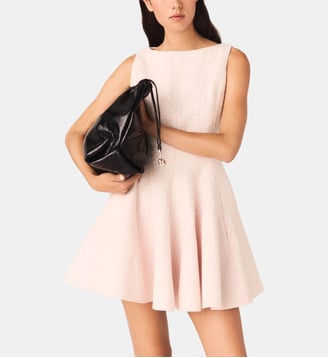 Robe courte évasée en tweed - Maje - Rose