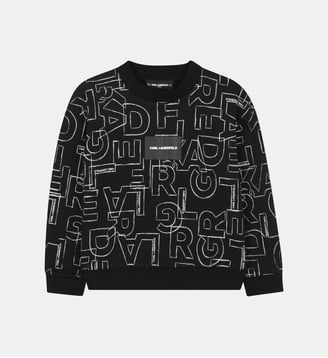 Sweat-shirt en molleton - Karl Lagerfeld Kids - Black