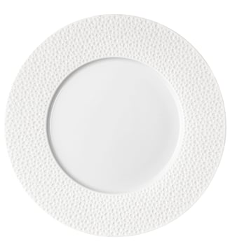 Assiette De Présentation 32 Cm - L Perles De Rosee - Degrenne - Blanc