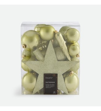 Coffret de 33 boules de Noël - La Redoute Interieurs - Vert absinthe