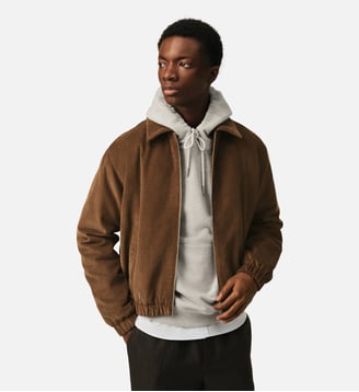 Blouson rembourré en velours de coton Ami de Coeur - AMI Paris - Marron