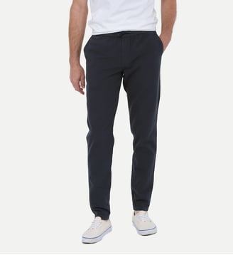 Pantalon Navy en coton et lin - Gili's - Bleu