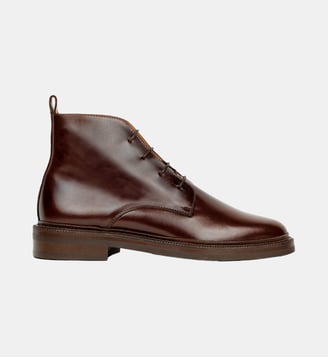 Boots Haïkel Cuir Pull-Up - Bobbies - Café