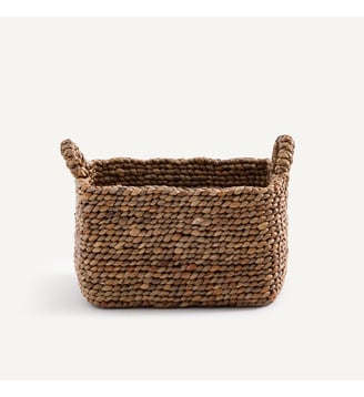 Panier tressé en jacinthe d'eau, petit modèle - AM.PM - Naturel