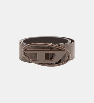 Ceinture 4 cm en cuir  avec boucle mate - Diesel - Marron