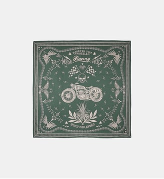Fooulard medium à motifs BANDANA - Wild - Kaki