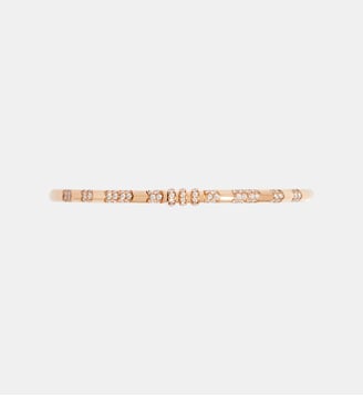 Bracelet maille reptile or rose 18K et diamants blancs - Statement - Or rose