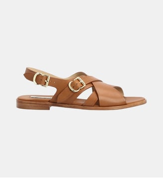 Sandale voltaire - cuir lisse - Charles Kammer - Camel