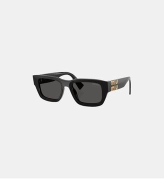 Lunettes de soleil Carré MU C04S - Miu Miu - Noir