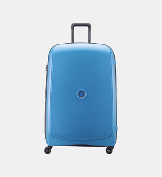 Valise rigide trolley Belmont + 4R 83 cm - Delsey Paris - Bleu zinc
