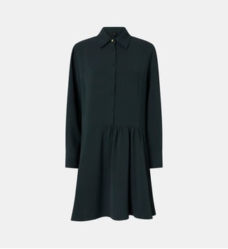 Robe courte en tissu fluide - Pinko - Vert pluvial