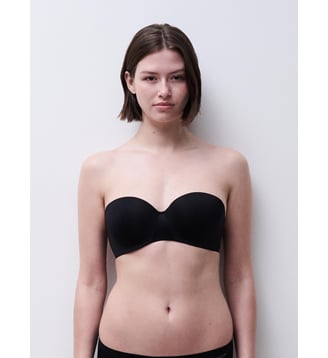 Soutien-gorge bandeau coques bretelles amovibles - Chantelle - Noir