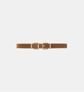 Ceinture suède avec double boucles - Maje - Camel