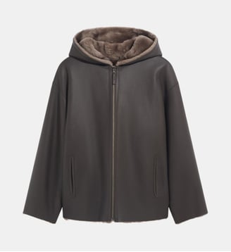 Peau lainée courte à capuche - FANI - Gerard Darel - Cinnamon