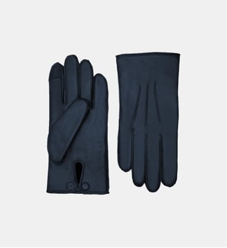 Gants Oscar Homme Cuir Doublés Lapin - Agnelle - Noir et marron