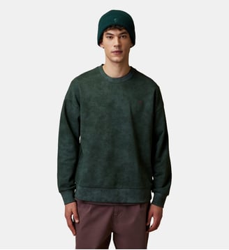 Sweat en molleton - Faguo - Vert foncé chiné