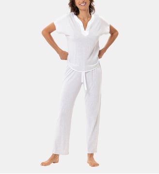Pyjama en coton modal MILY 202 - Lingerie Le Chat - Gris
