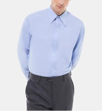 Chemise en coton et col pointu - Fursac - Ciel