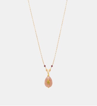 Collier pendentif ajustable   - Babylone - Satellite - Rose