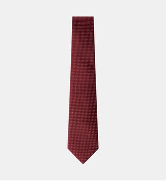 Cravate En Soie À Petits Pois - Hackett London - Oxblood red