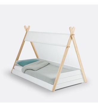 Lit enfant Tipi avec sommier SIFFROY - La Redoute Interieurs - Blanc bois