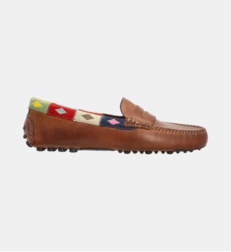 Mocassin driver hampton - cuir lisse - Fairmount - Marron foncé