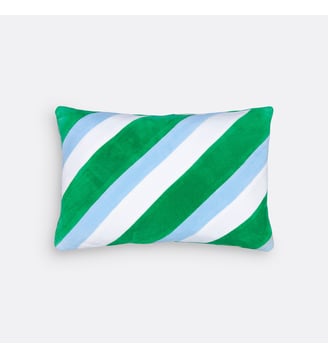 Housse de coussin 60 x 40 cm en velours - La Redoute Interieurs - Bleu turquoise
