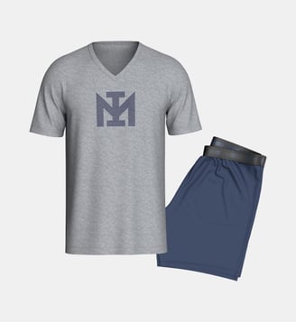 Pyjama court d'homme en Coton - Impetus - Bleu